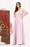 Lilac Breeze: Chiffon Georgette Maxi 