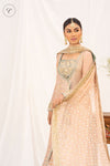 Blooming Peach Angarakha & dupatta