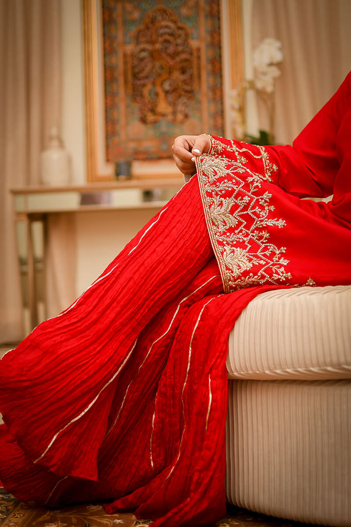 red raw silk dress Dsir Rouge' Gown: Red Raw Silk Elegance with Bowtie