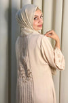 embroidered abaya ivory