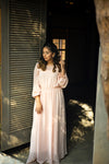 Striped Peach Long Dress by RK