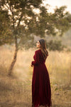 Maroon Velvet Maxi, Eleanor Collection