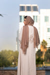 pink abaya by rida khan