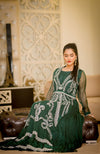 emerald organza maxi