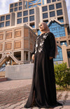 Black Front-open Designer Abaya